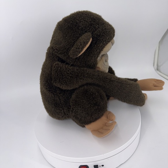 Vintage Child's Playmate Monkey Plush 15.5" Hand Puppet Squeaker 1984 Chimp - Picture 9 of 17